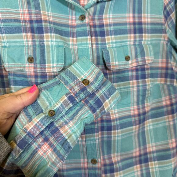NorthCrest Plaid Flannel Shirt - Blue. Size Small. In good used condition! - Picture 2 of 6
